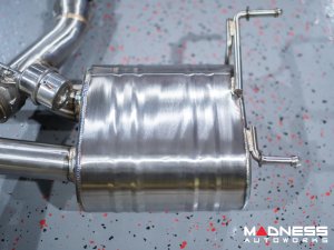 Jaguar F-TYPE Performance Exhaust System - MADNESS - 2.0L Turbo - Center Exit - Vacuum Valve Design - Black Chrome Exhaust Tips Jaguar F-TYPE Performance Exhaust System - MADNESS - 2.0L Turbo - Center Exit - Vacuum Valve Design - Black Chrome Exhaust Tips